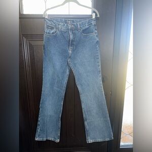 Y2K LEI Women's Flared Jeans in Medium Blue Wash - Size 11